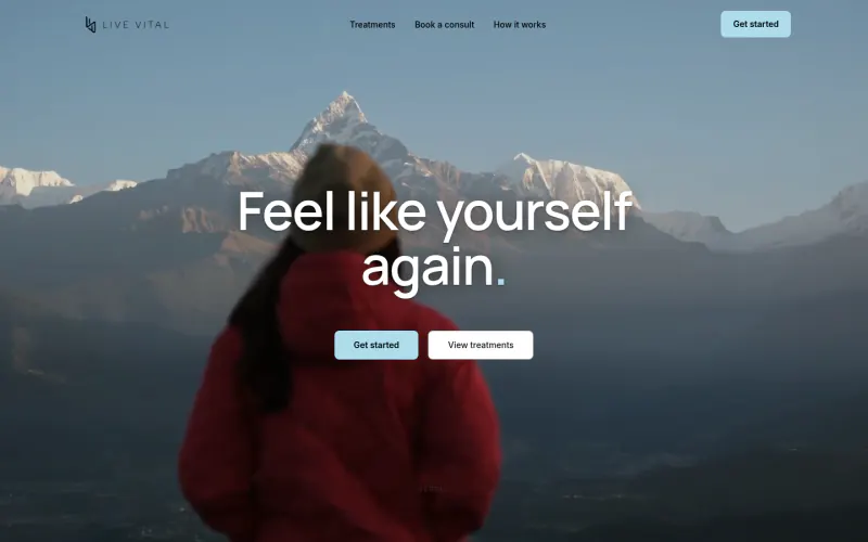 Live Vital homepage
