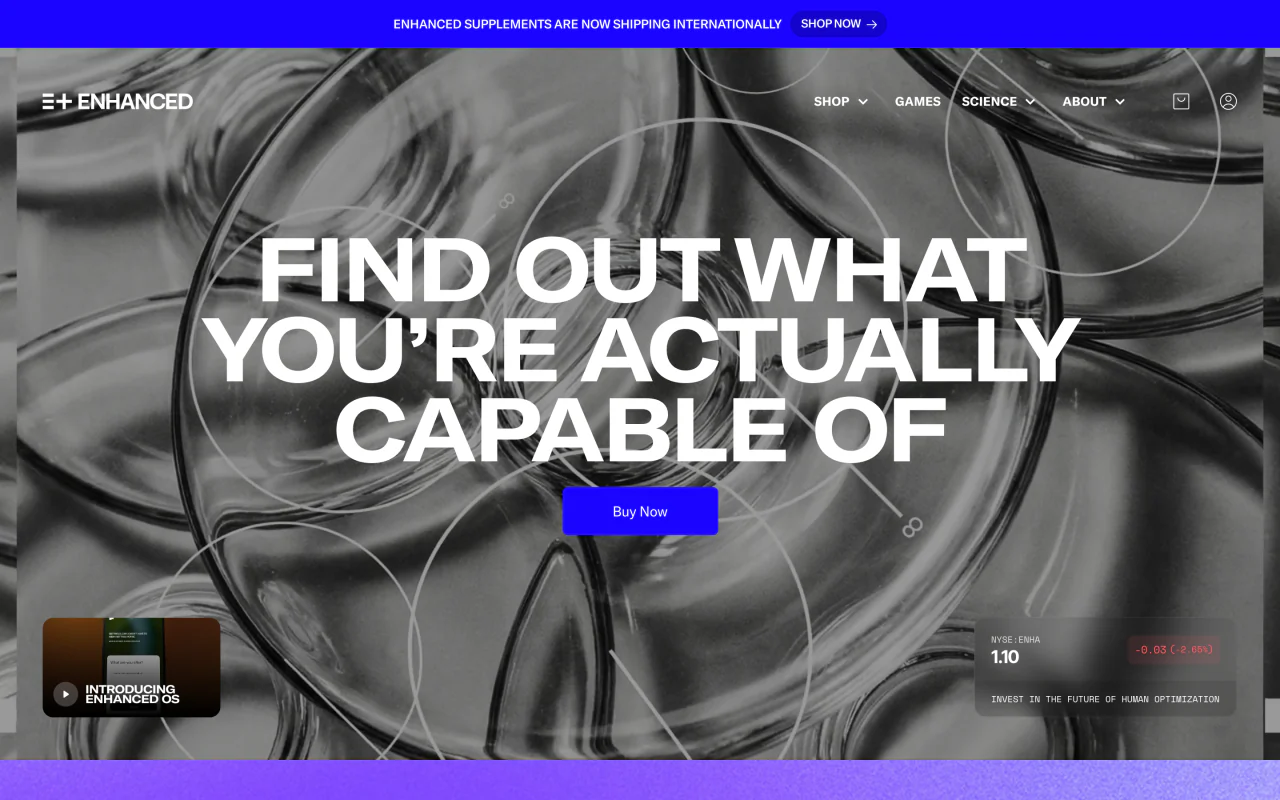 Enhanced homepage