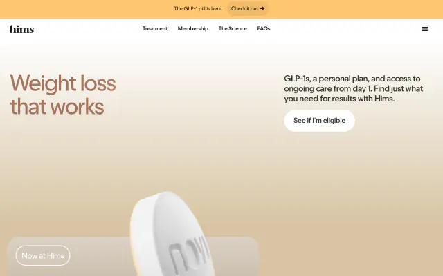 Hims homepage