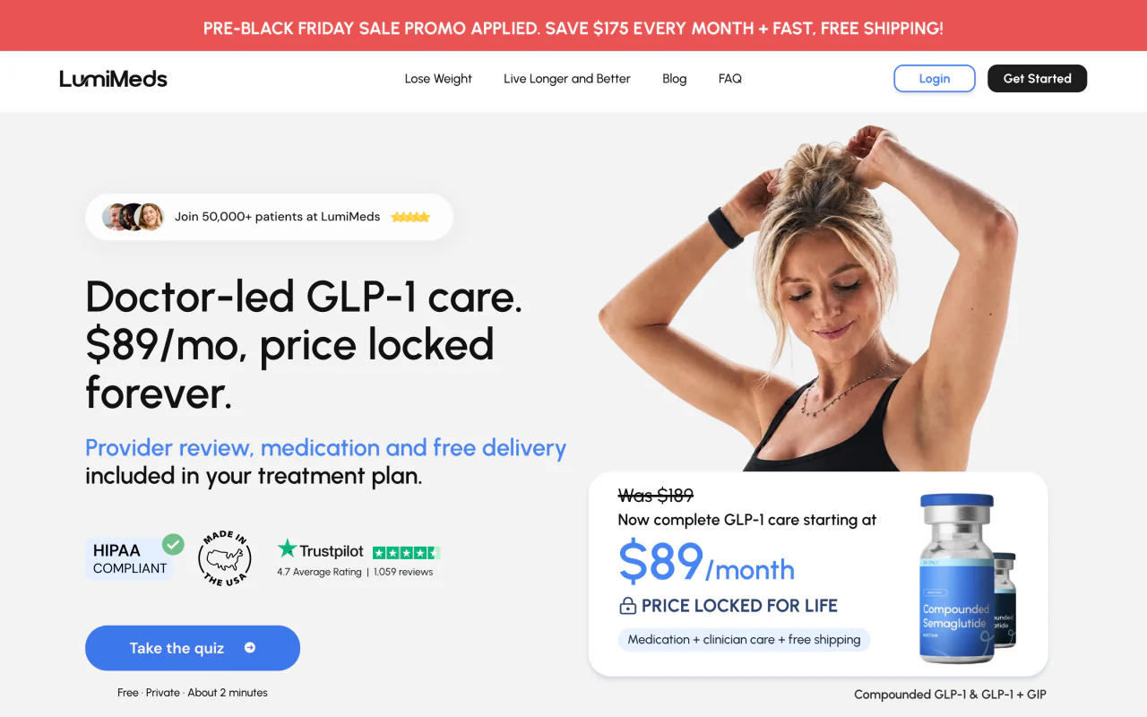 LumiMeds homepage